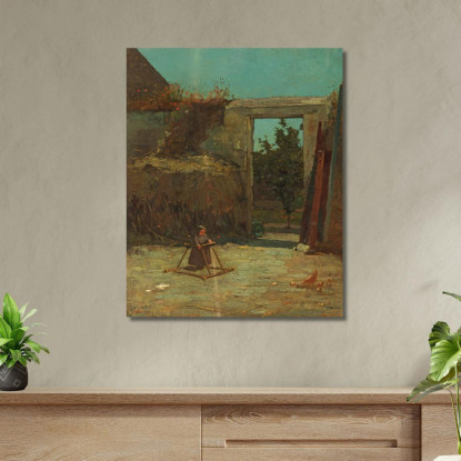 French Farmyard Winslow Homer canvas print