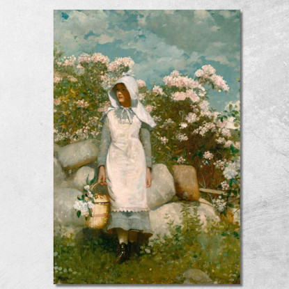 Niña Y Laurel Winslow Homer cuadro en lienzo