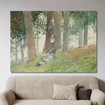 Girl Seated In A Grove Winslow Homer canvas print