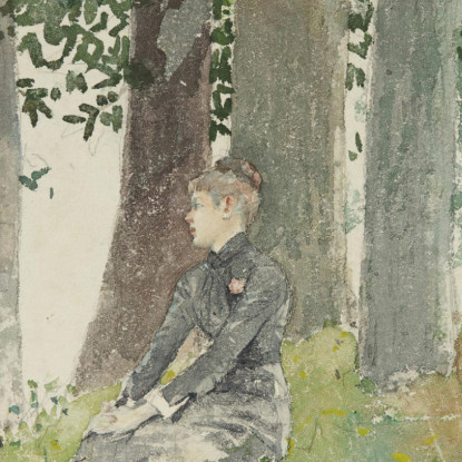 Girl Seated In A Grove Winslow Homer canvas print