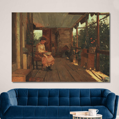 Mädchen Schält Erbsen Winslow Homer drucken auf leinwand