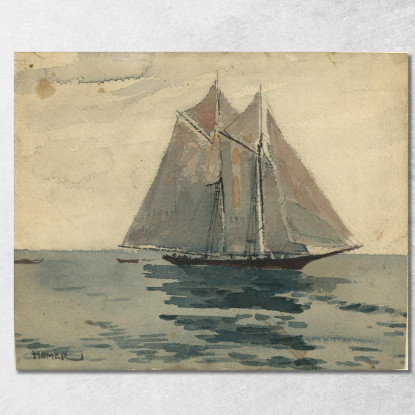 GloucesterﾠSchooner Winslow Homer canvas print