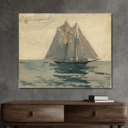 GloucesterﾠGoletta Winslow Homer quadro stampato su tela