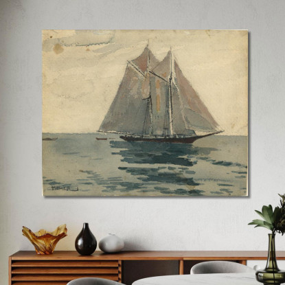 GloucesterﾠSchooner Winslow Homer canvas print