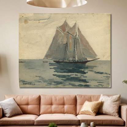 GloucesterﾠSchooner Winslow Homer canvas print