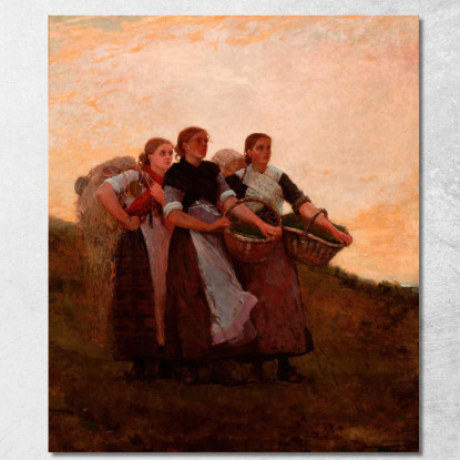 Ascolta! L'Allodola Winslow Homer quadro stampato su tela