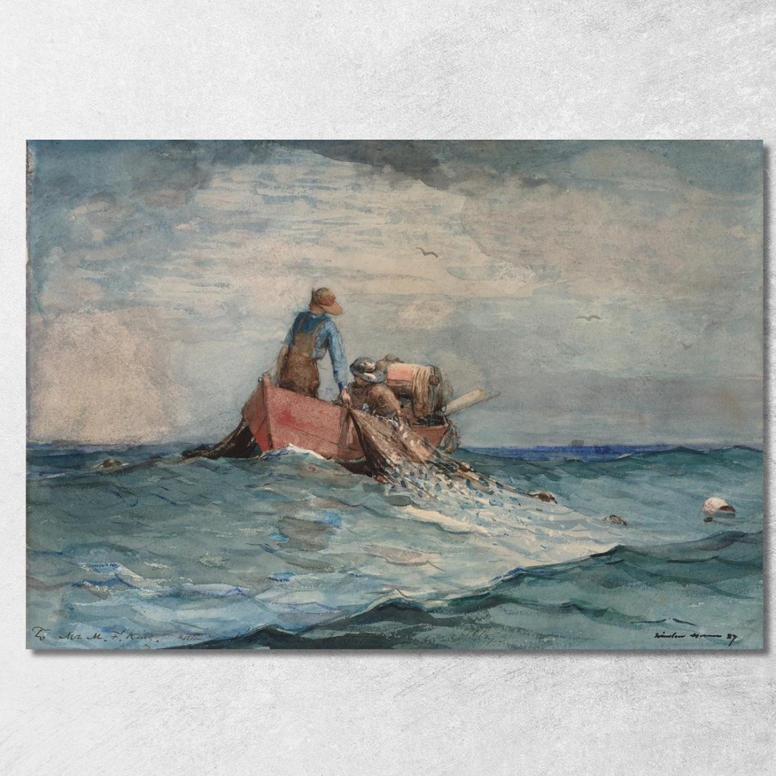 Acarreando Las Redes Winslow Homer cuadro en lienzo
