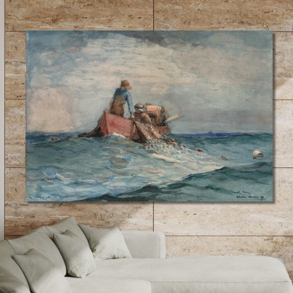 Acarreando Las Redes Winslow Homer cuadro en lienzo