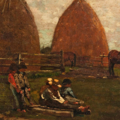 Pajares Y Niños Winslow Homer cuadro en lienzo