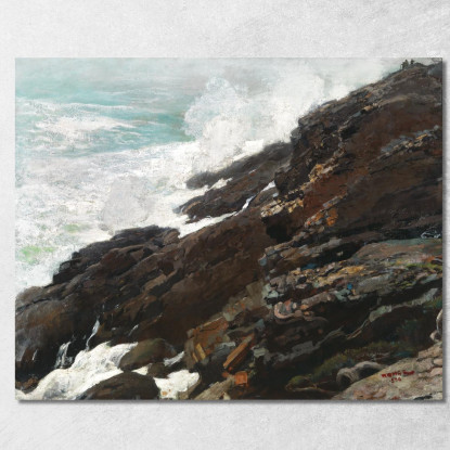 High Cliff Coast Of Maine Winslow Homer canvas print