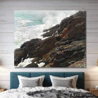 Costa De Altos Acantilados De Maine Winslow Homer cuadro en lienzo