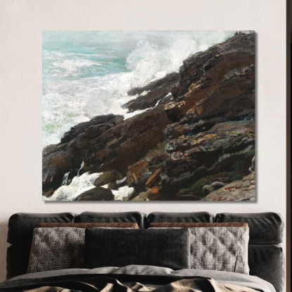 Costa De Altos Acantilados De Maine Winslow Homer cuadro en lienzo