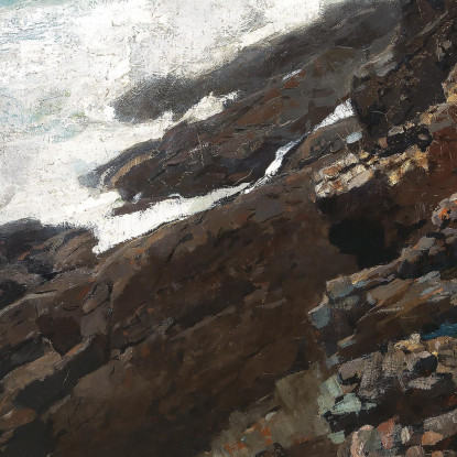 Costa De Altos Acantilados De Maine Winslow Homer cuadro en lienzo