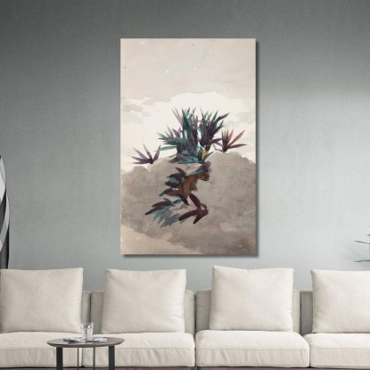 Collina Con Ciuffi Di Maguey Winslow Homer quadro stampato su tela