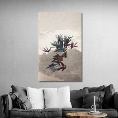 Collina Con Ciuffi Di Maguey Winslow Homer quadro stampato su tela