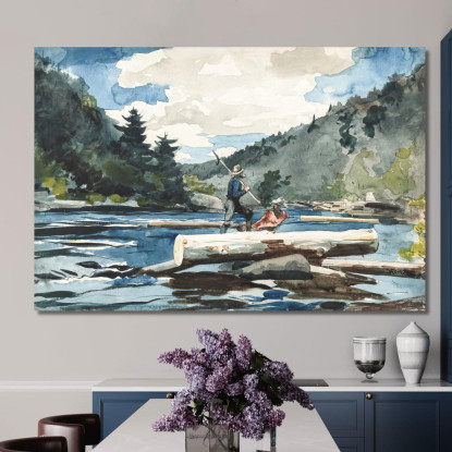 Holzeinschlag Am Hudson River Winslow Homer drucken auf leinwand