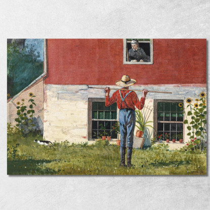 Im Garten Winslow Homer drucken auf leinwand