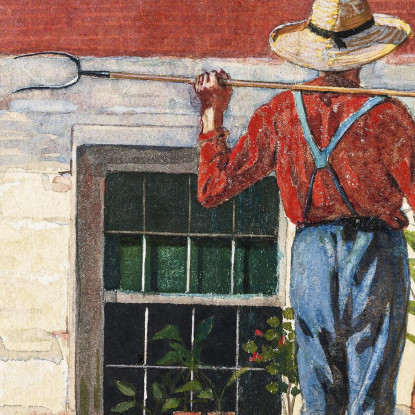 In Giardino Winslow Homer quadro stampato su tela