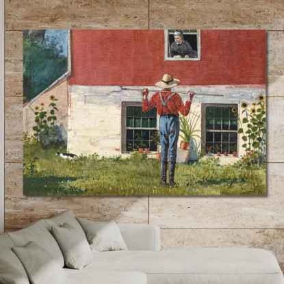 In Giardino Winslow Homer quadro stampato su tela