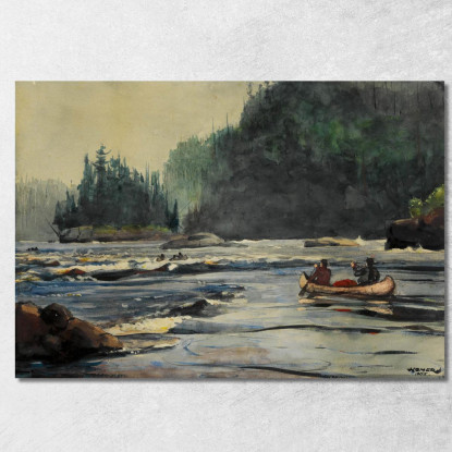 In The Rapids Winslow Homer canvas print