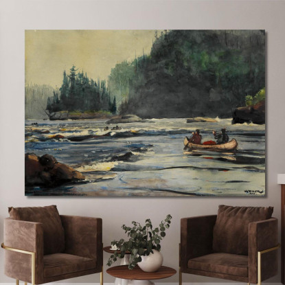 In Den Stromschnellen Winslow Homer drucken auf leinwand