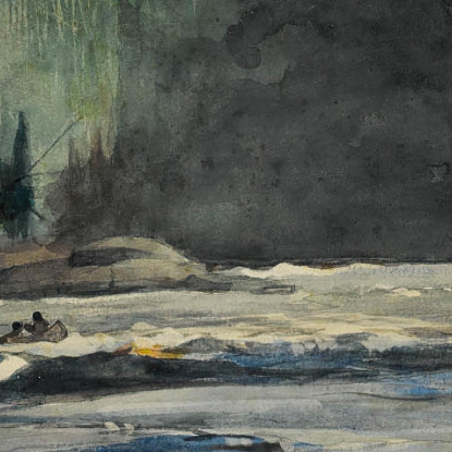 In Den Stromschnellen Winslow Homer drucken auf leinwand
