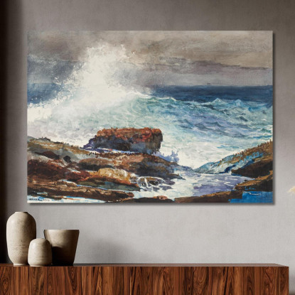 Flut In Scarboro, Maine Winslow Homer drucken auf leinwand