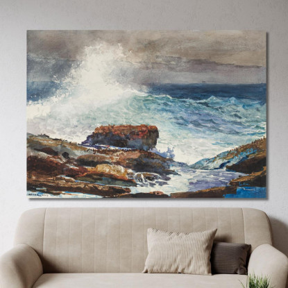Flut In Scarboro, Maine Winslow Homer drucken auf leinwand