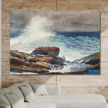 Flut In Scarboro, Maine Winslow Homer drucken auf leinwand