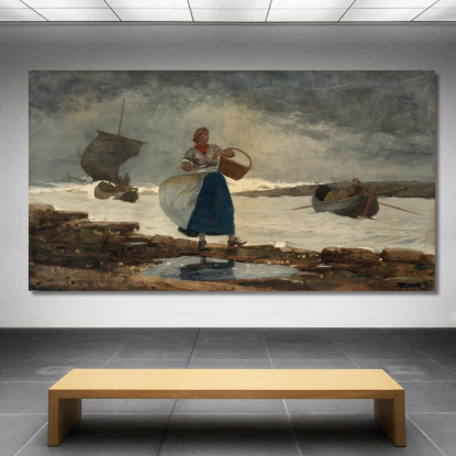 À L'Intérieur Du Bar Winslow Homer tableau impression sur toile