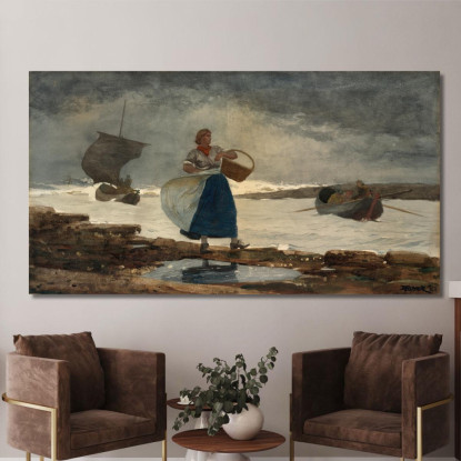 À L'Intérieur Du Bar Winslow Homer tableau impression sur toile