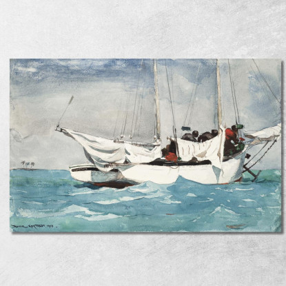 Key West Alaggio Ancora Winslow Homer quadro stampato su tela