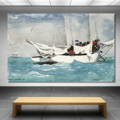 Key West Alaggio Ancora Winslow Homer quadro stampato su tela