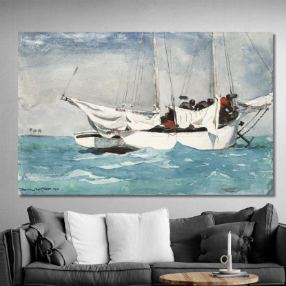 Ancre De Transport De Key West Winslow Homer tableau impression sur toile