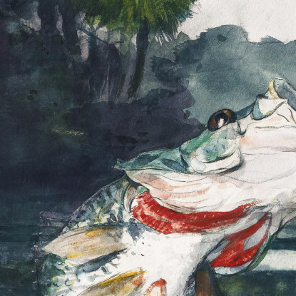 Perca Negra De Tamaño Natural Winslow Homer cuadro en lienzo