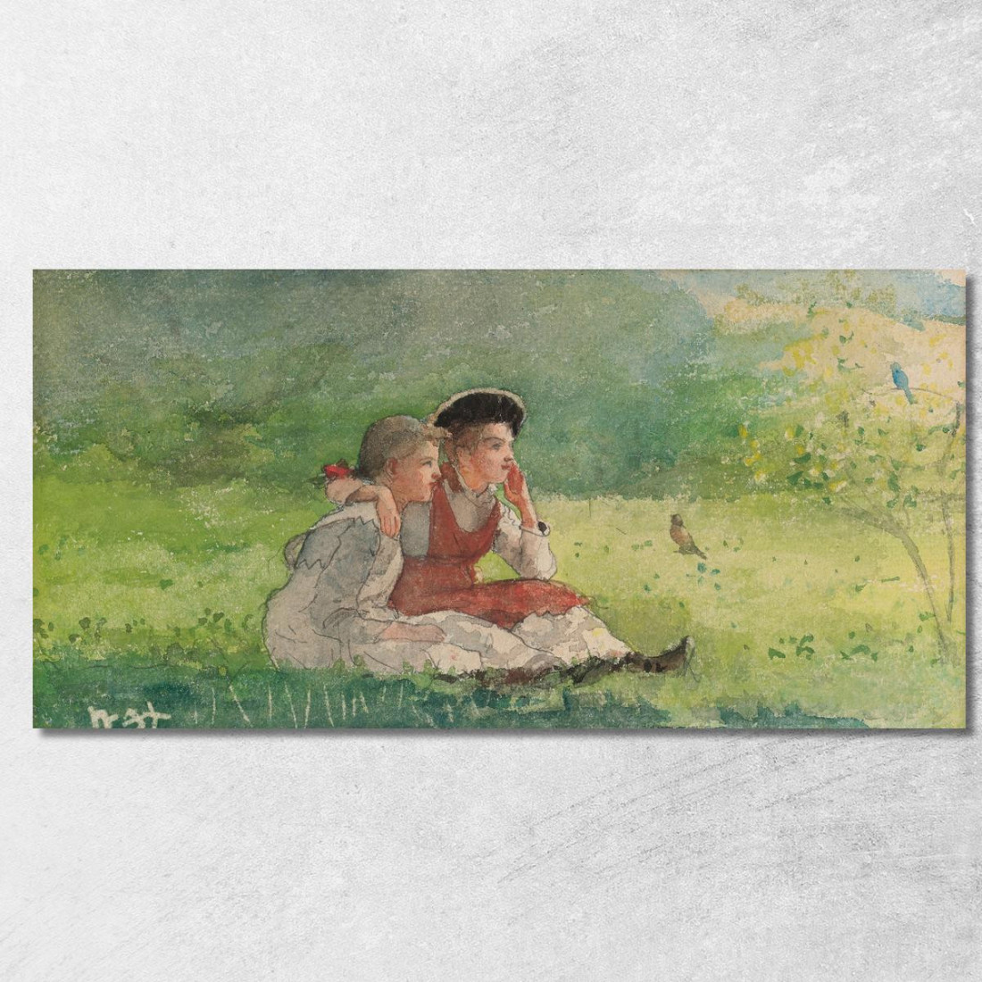 Listening To The Birds Winslow Homer canvas print