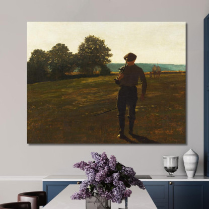 L'Homme À La Faux Winslow Homer tableau impression sur toile