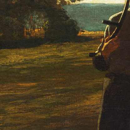 L'Uomo Con La Falce Winslow Homer quadro stampato su tela