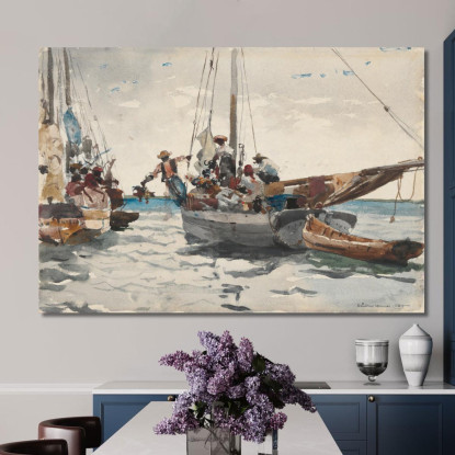 Market SceneﾠNassau Winslow Homer canvas print