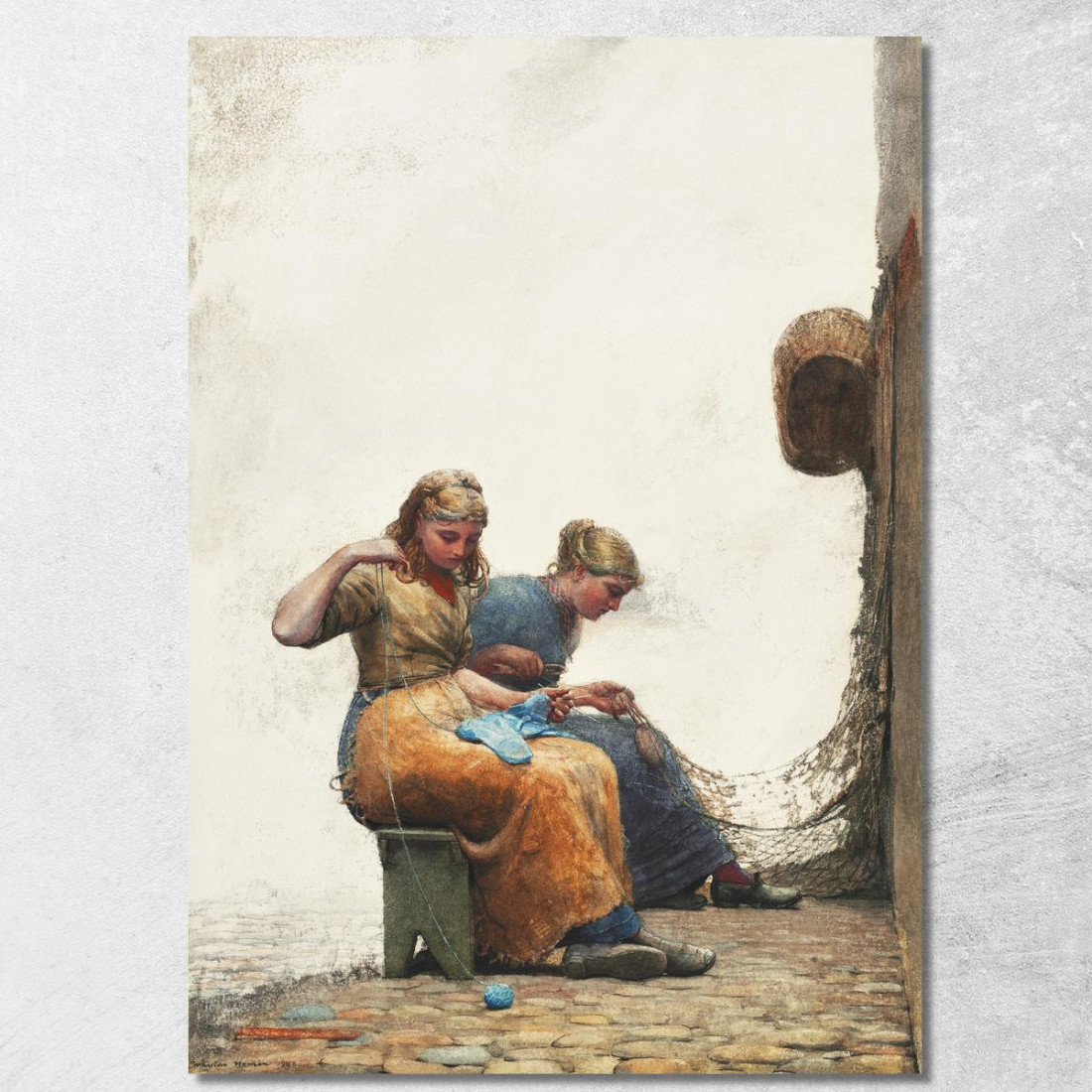 Remendando Las Redes Winslow Homer cuadro en lienzo
