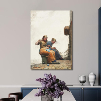Mending The Nets Winslow Homer canvas print
