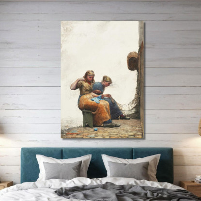 Remendando Las Redes Winslow Homer cuadro en lienzo