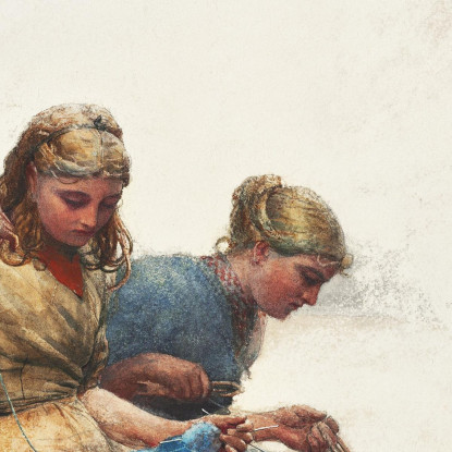 Mending The Nets Winslow Homer canvas print