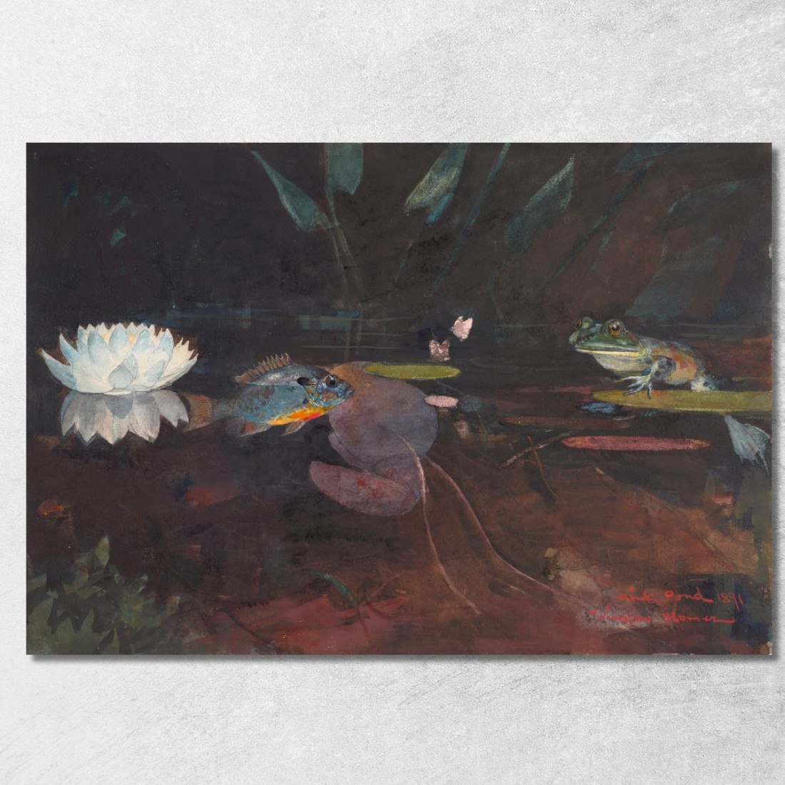 Étang De Vison Winslow Homer tableau impression sur toile