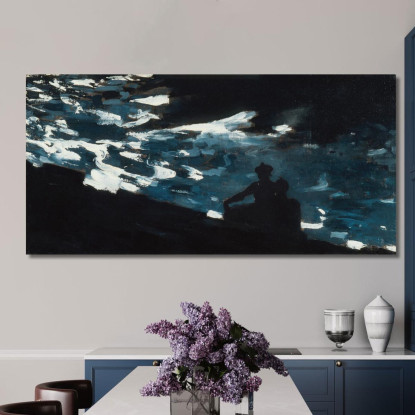 Moonlight On The Water Winslow Homer canvas print