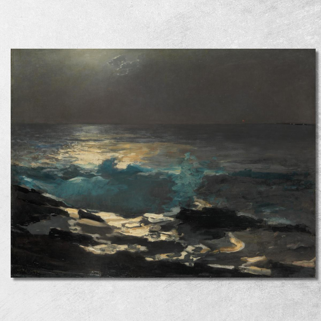 Lumière De L'Île En Bois Au Clair De Lune Winslow Homer tableau impression sur toile