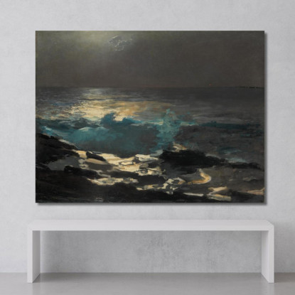 Lumière De L'Île En Bois Au Clair De Lune Winslow Homer tableau impression sur toile