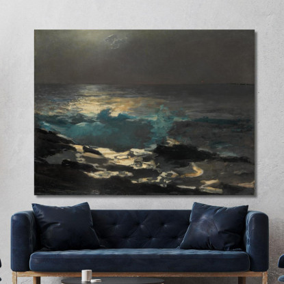 Lumière De L'Île En Bois Au Clair De Lune Winslow Homer tableau impression sur toile