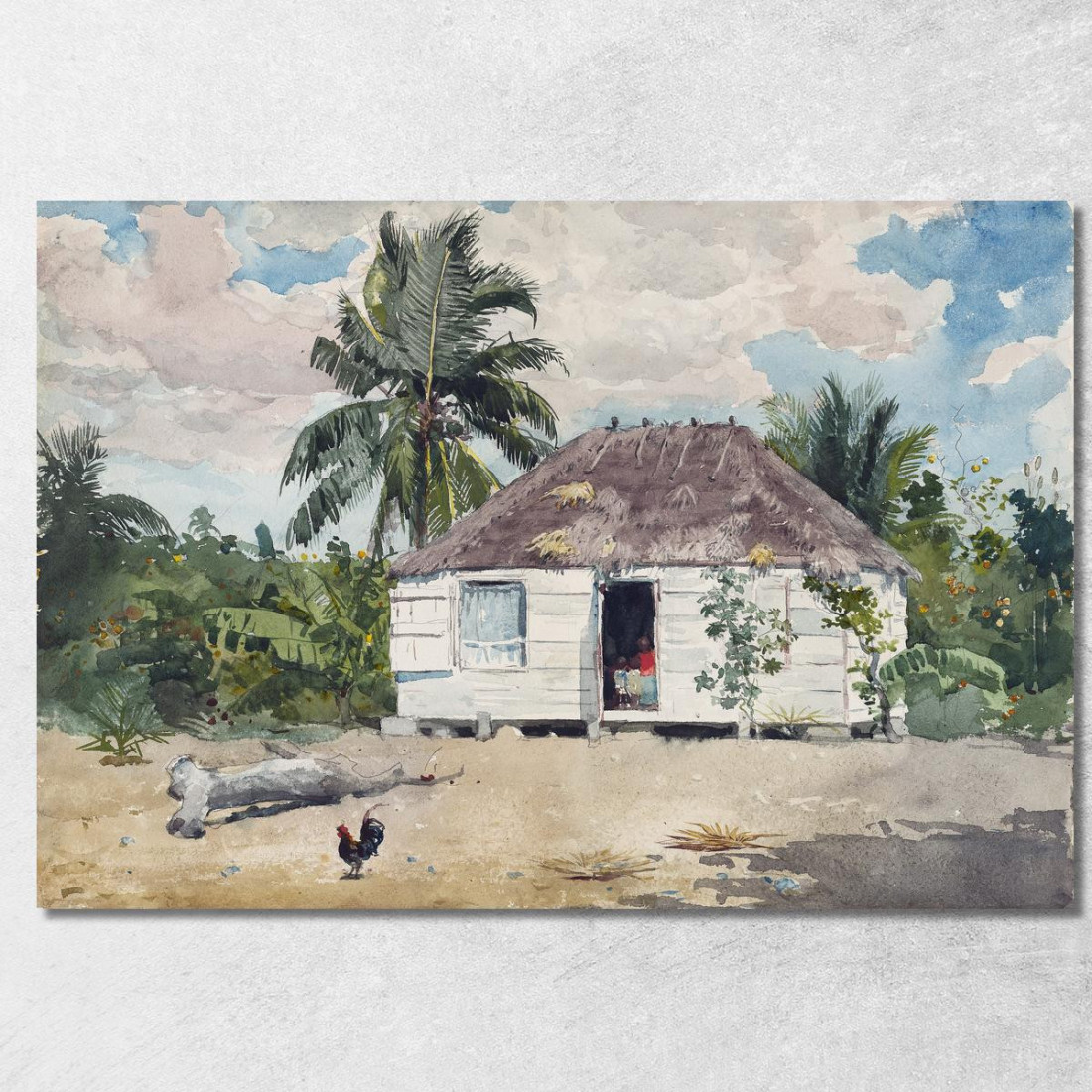 Cabane Indigène À Nassau Winslow Homer tableau impression sur toile