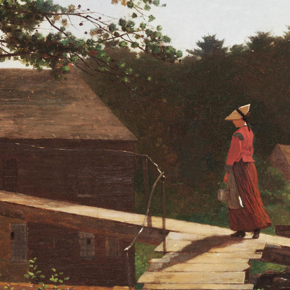 Vieux Moulin La Cloche Du Matin Winslow Homer tableau impression sur toile